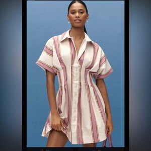 Exquise Anthropologie Tobie Shirt Dress Pockets NWOT